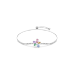 Ariana Grande x Swarovski bracelet, Mixed cuts, Flower, Multicolored, Rhodium plated