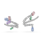 Ariana Grande x Swarovski ear cuffs, Mixed cuts, Multicolored, Rhodium plated
