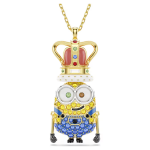 Minions King Bob pendant Pavé, Multicolored, Gold-tone plated