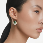 Idyllia drop earrings Mixed cuts, Shell, Green, Gold-tone plated