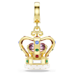 Minions Crown charm Mixed cuts, Multicolored, Gold-tone plated