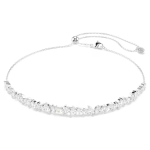 Mesmera choker Marquise cut, White, Rhodium plated