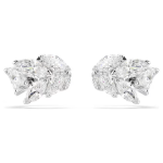 Mesmera ear cuffs Marquise cut, White, Rhodium plated