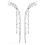 Mesmera earrings Mixed cuts, White, Rhodium plated