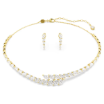 Mesmera set Set (2), Marquise cut, White, 18K gold finish