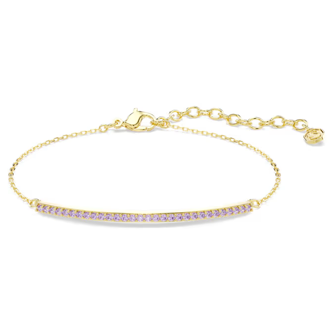 Only bracelet Round cut, Purple, 18K gold finish