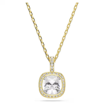 Una Angelic pendant Cushion cut, White, 18K gold finish