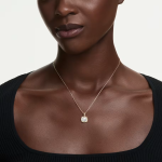 Una Angelic pendant Cushion cut, White, 18K gold finish