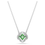 Una Angelic pendant Mixed cuts, Green, Rhodium plated