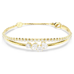 Mesmera bracelet Mixed cuts, White, 18K gold finish
