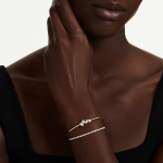 Mesmera bracelet Mixed cuts, White, 18K gold finish