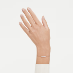 Mesmera bracelet Mixed cuts, White, 18K rose gold finish