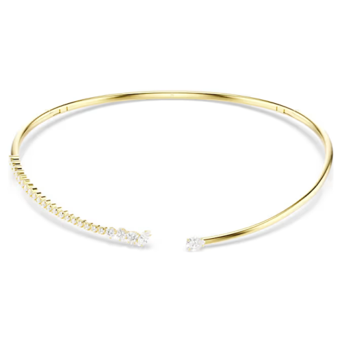 Mesmera choker Mixed cuts, White, 18K gold finish