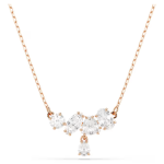 Mesmera necklace Mixed cuts, White, 18K rose gold finish