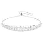 Mesmera bracelet Marquise cut, White, Rhodium plated