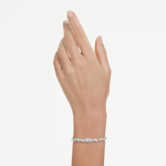 Mesmera bracelet Marquise cut, White, Rhodium plated