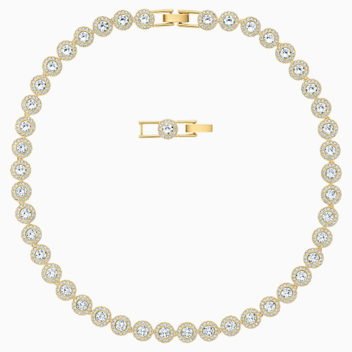 Angelic Necklace, White, Gold-tone plated