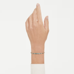 Imber bracelet Round cut, Blue, 18K gold finish
