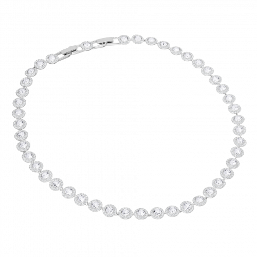Angelic Necklace, White, Rhodium plated