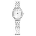 Dextera octagon watch Swiss Made, Metal bracelet, Silver tone, Stainless steel