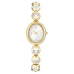 Imber oval watch Swiss Made, Metal bracelet, Gold tone, Gold-tone finish