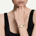 Imber oval watch Swiss Made, Metal bracelet, Gold tone, Gold-tone finish
