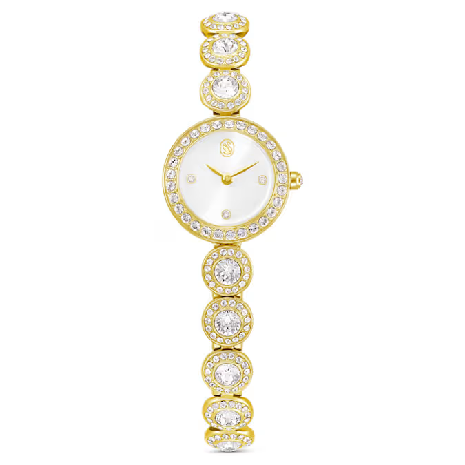 Una Angelic watch Crystal bracelet, Gold tone, Gold-tone finish