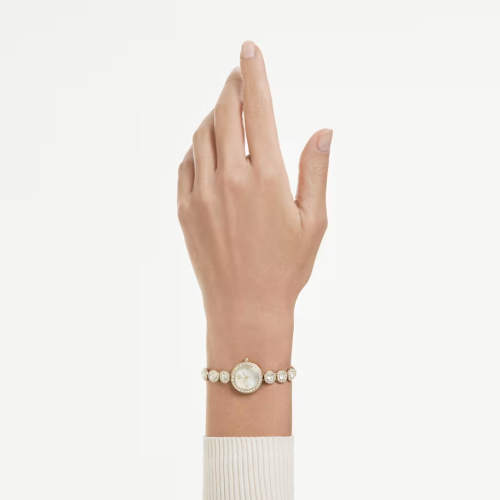 Una Angelic watch Crystal bracelet, Gold tone, Gold-tone finish
