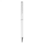 Crystalline ballpoint pen White lacquered, Chrome plated