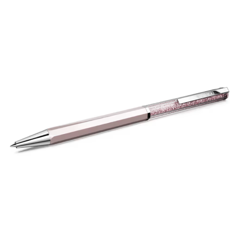 Crystalline ballpoint pen Pink lacquered, Chrome plated