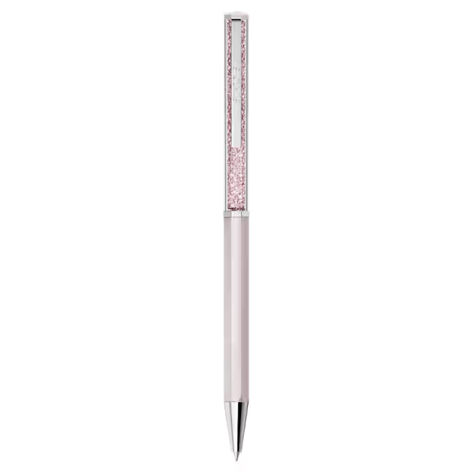 Crystalline ballpoint pen Pink lacquered, Chrome plated
