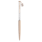 Crystalline ballpoint pen Swan, Rose gold-tone plated