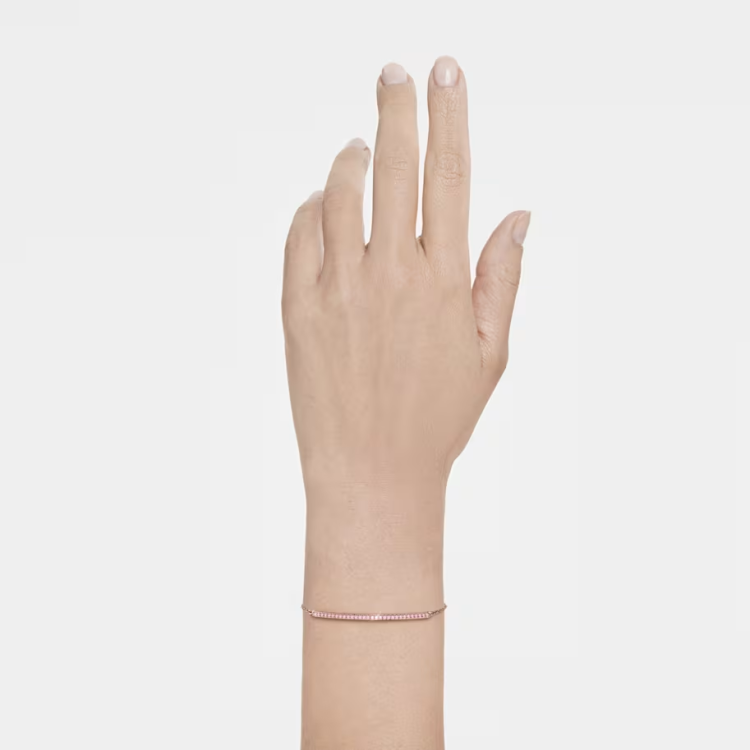 Only bracelet Round cut, Pink, 18K rose gold finish