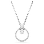 Constella pendant Round cut, White, Rhodium plated