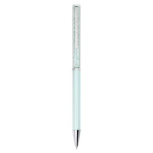 Crystalline ballpoint pen Blue lacquered, Chrome plated