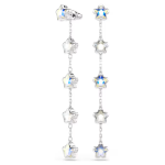 Chroma earrings Mixed cuts, Star, White, Rhodium plated