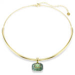 Sublima choker Octagon cut, Green, 18K gold finish
