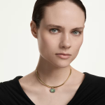Sublima choker Octagon cut, Green, 18K gold finish