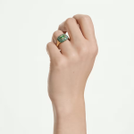 Sublima cocktail ring Octagon cut, Green, 18K gold finish