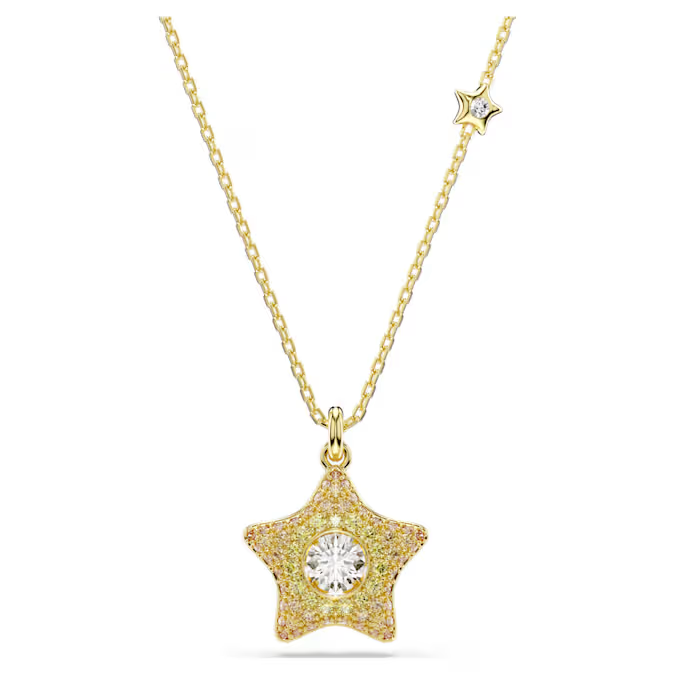 Sublima pendant Round cut, Star, Multicolored, 18K gold finish