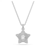 Sublima pendant Round cut, Star, White, Rhodium plated