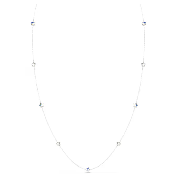 Chroma strandage Star, White, Rhodium plated
