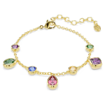 Imber bracelet Mixed cuts, Multicolored, 18K gold finish