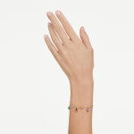 Imber bracelet Mixed cuts, Multicolored, 18K gold finish