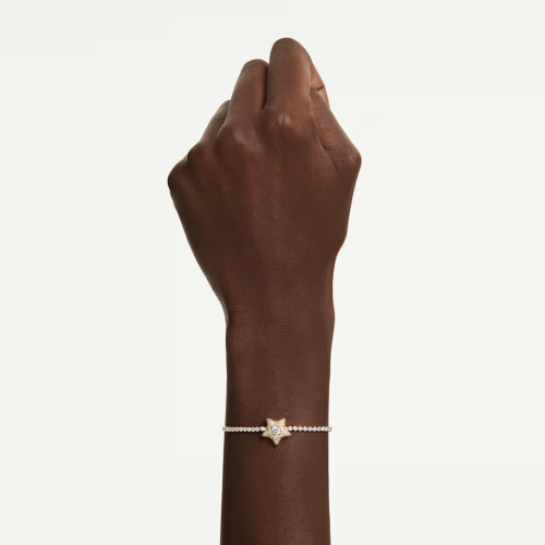 Sublima bracelet Round cut, Star, Multicolored, 18K gold finish