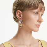 Idyllia clip earrings Mixed cuts, Fruit, Ladybug, Multicolored, 18K gold plated
