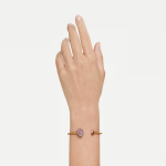 Sublima bangle Pear cut, Red, 18K gold finish
