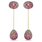 Sublima drop earrings Pear cut, Red, 18K gold finish