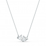 Attract Soul Necklace, White, Rhodium plated