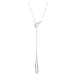 Swarovski Classica Y pendant Round cut, White, Sterling silver